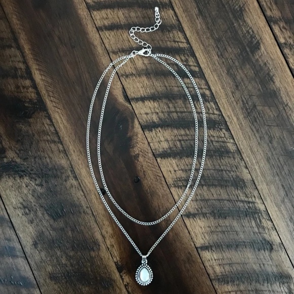 ๐โจ Double Layer Moonstone Necklace - Picture 2 of 4